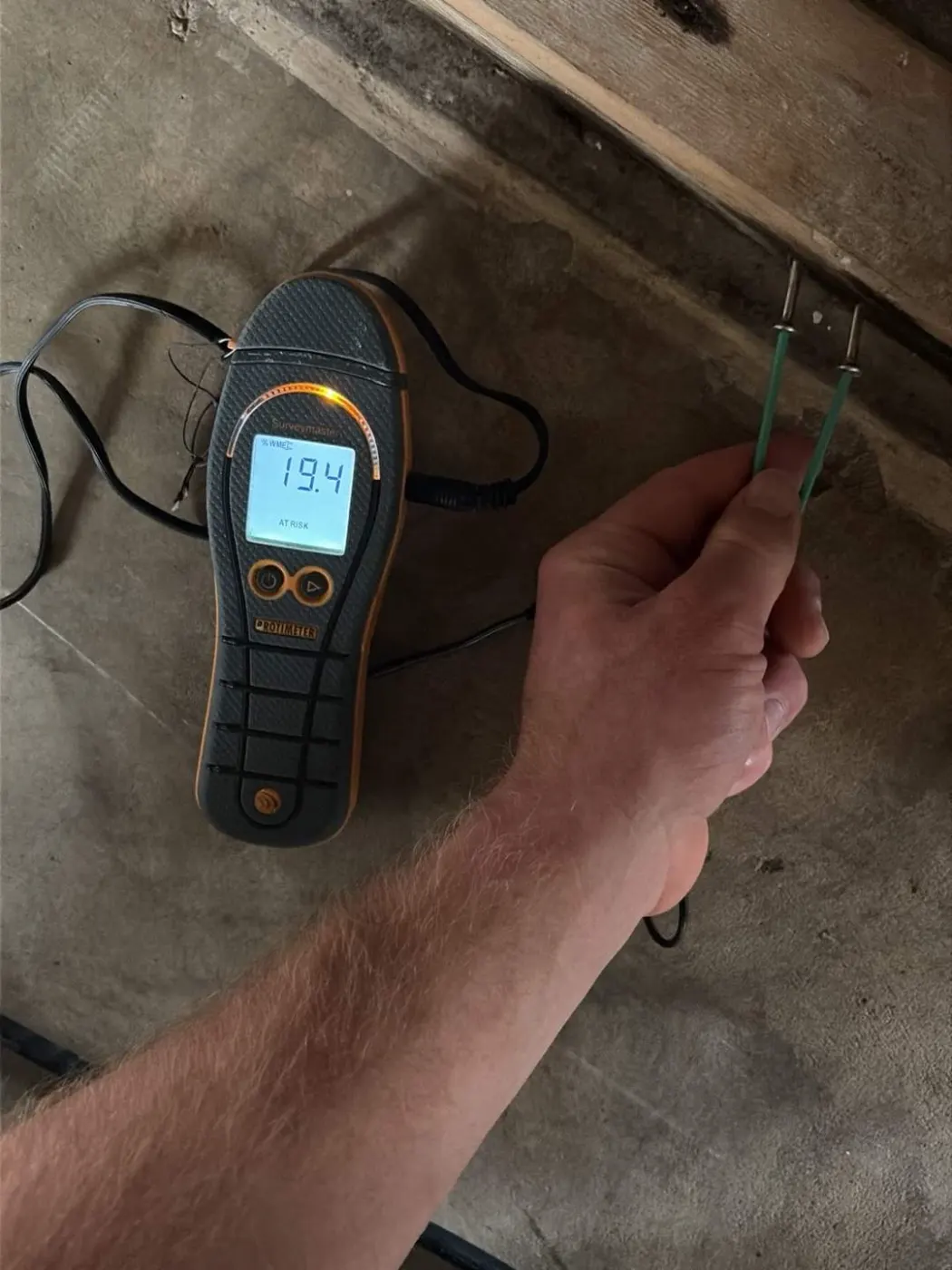Documented moisture readings in Boone County, IN